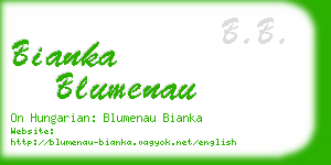 bianka blumenau business card